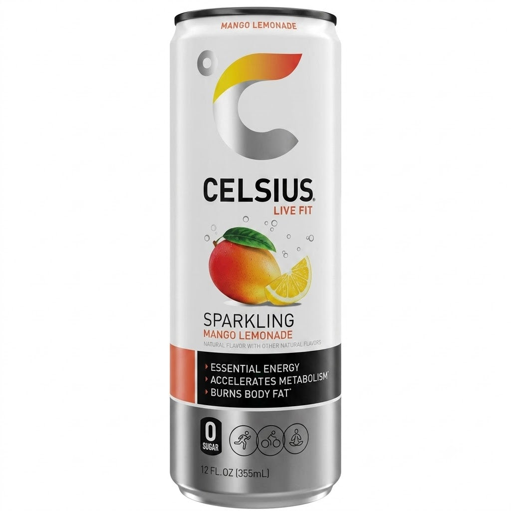 Celsius sparkling mango lemonade