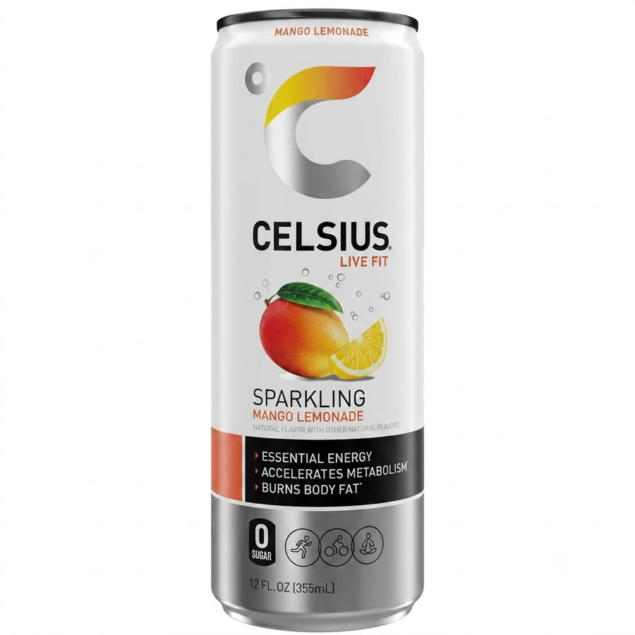 Celsius sparkling mango lemonade