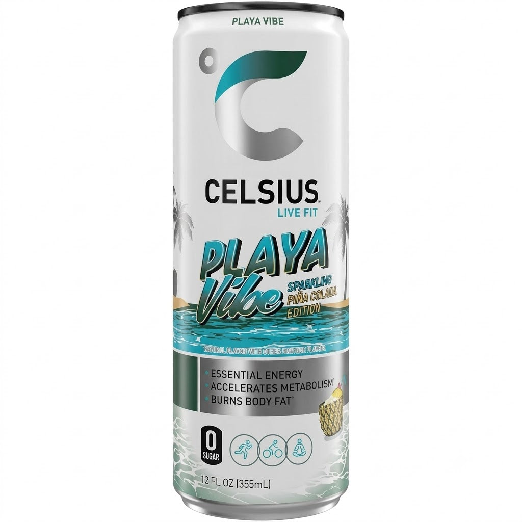 Celsius sparkling Playa vibe piña colada